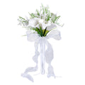 Artificial Lily of the Valley Bridal Bouquet – White Calla Lily Wedding Flowers for Bride, Bridesmaid & Ceremony Decor