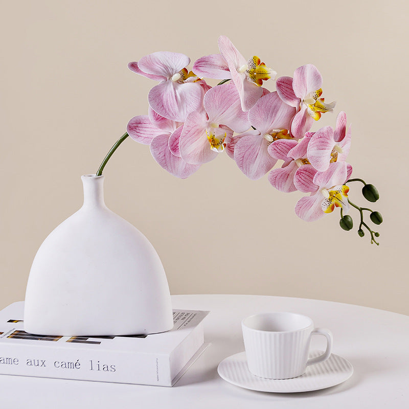 41.34" 9-Headed Artificial Phalaenopsis Orchid, Realistic Faux Orchid for Home Wedding Decor