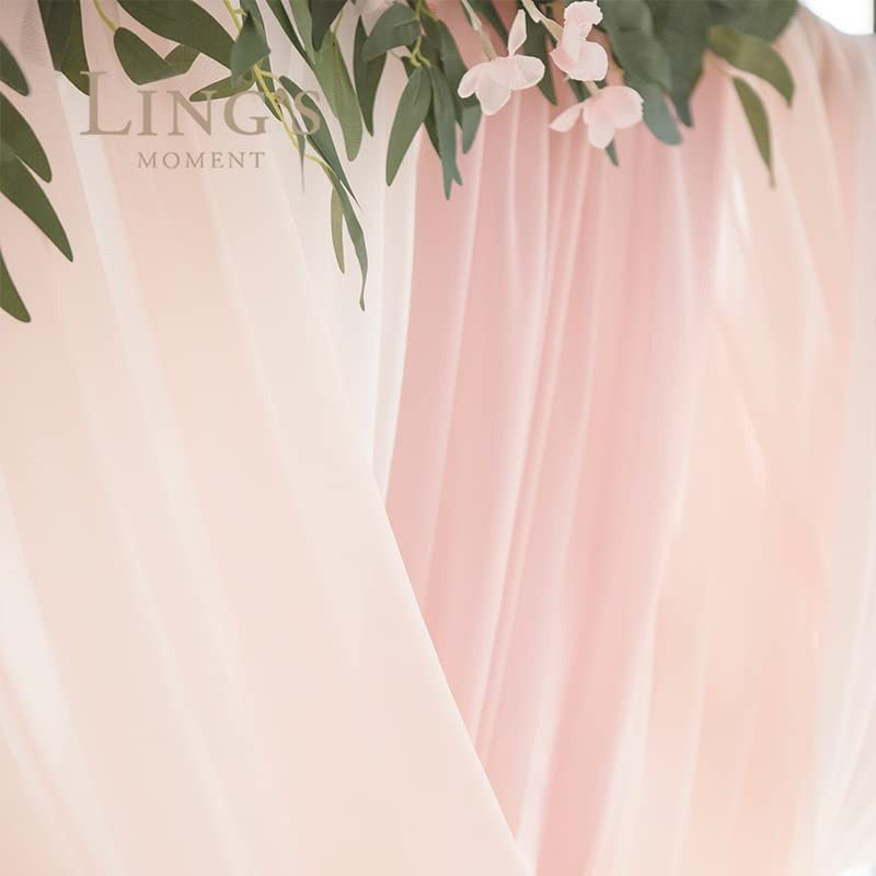 Wedding Arch Flowers with Drapes - Faux Floral Decor Kit