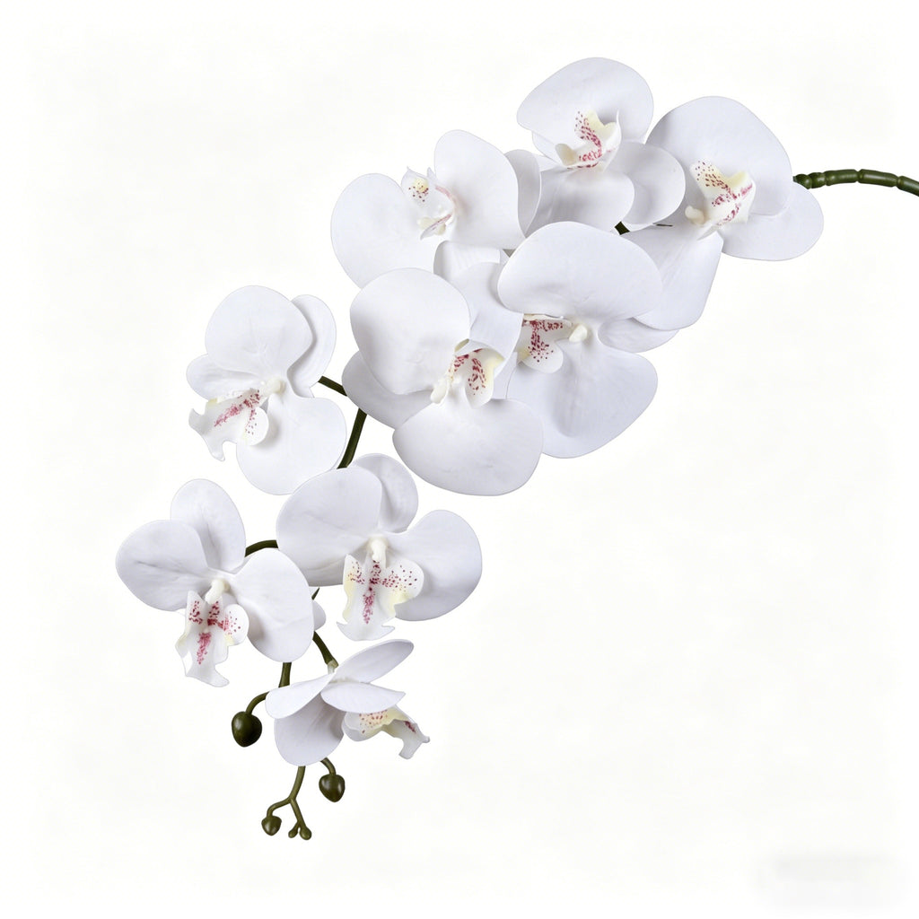 41.34" 9-Headed Artificial Phalaenopsis Orchid, Realistic Faux Orchid for Home Wedding Decor
