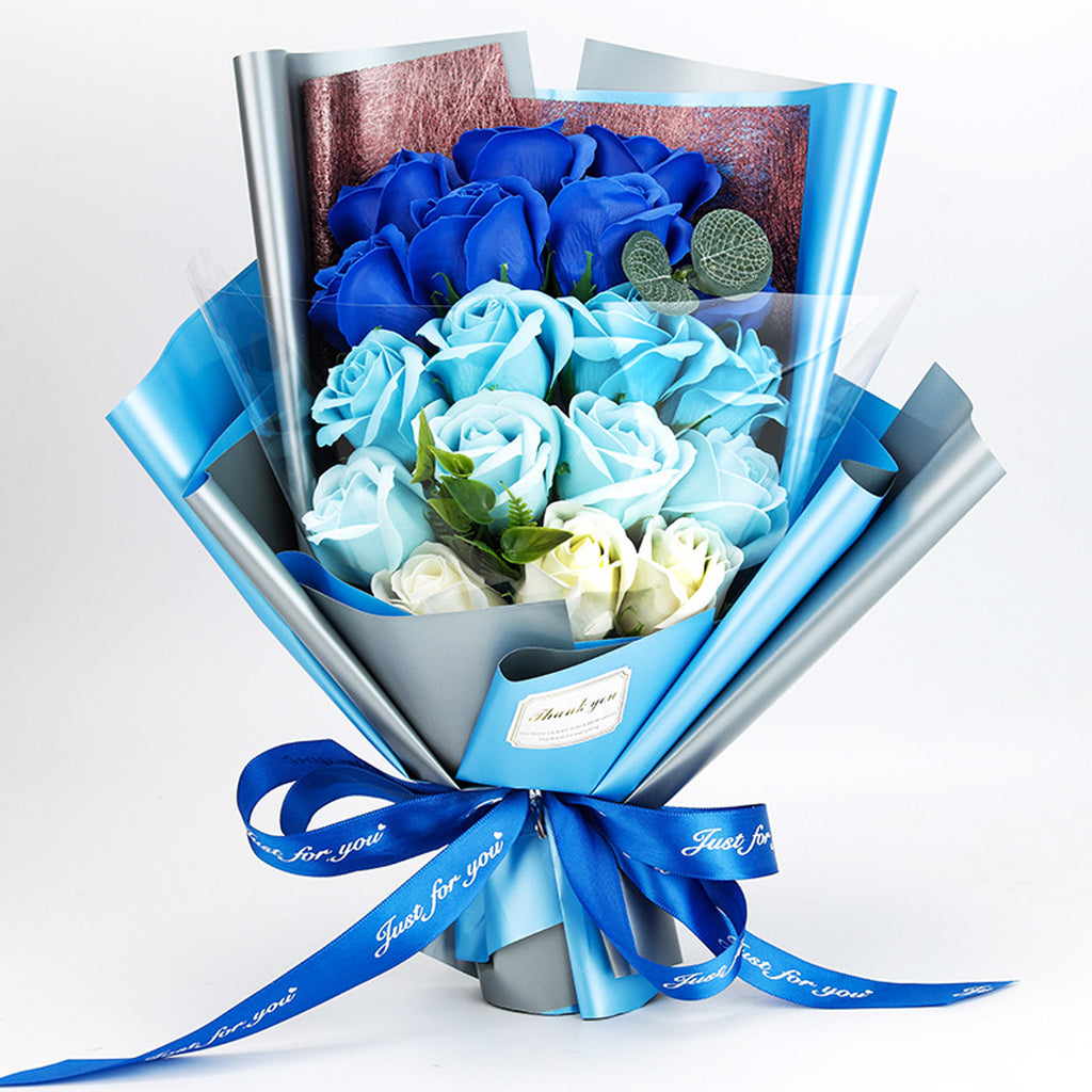 Artificial Rose Bouquet with Gift Box, Forever Flowers for Valentine's Day, Anniversary, Birthday, Wedding, Home Decor