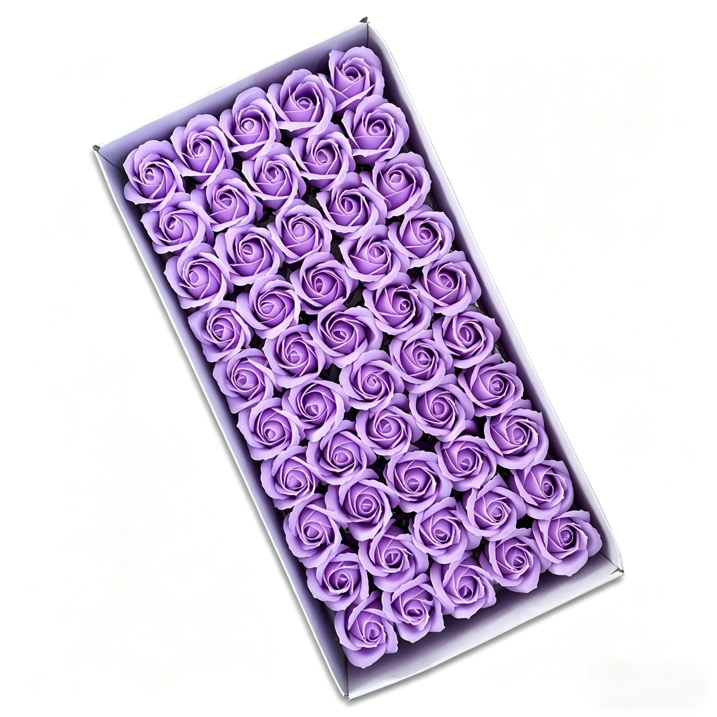 50PCS Luxury Soap Rose Flower Heads – Artificial Foam Roses for DIY Bouquets, Wedding Decor & Gift Boxes