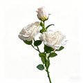 21.65" Vintage Artificial Rose Stem | 3-Head Realistic Faux Rose for Floral Arrangements